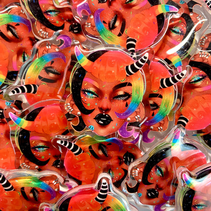 Rainbow Rot Acrylic Pin